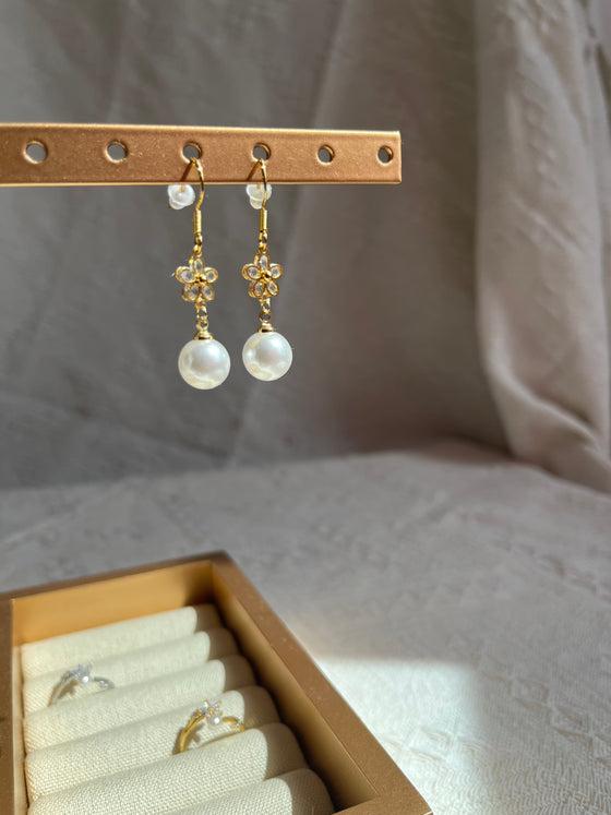 Petals & Pearls Drop Earrings