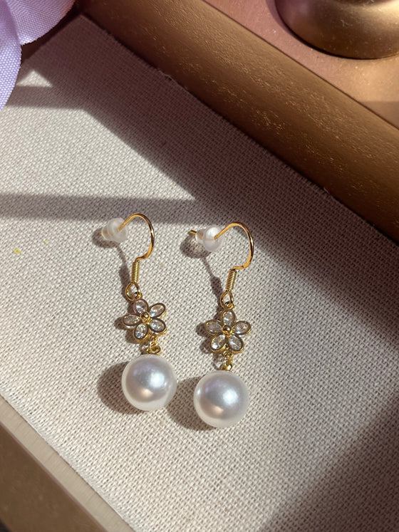 Petals & Pearls Drop Earrings