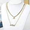 gold diamond aries zodiac necklace set.