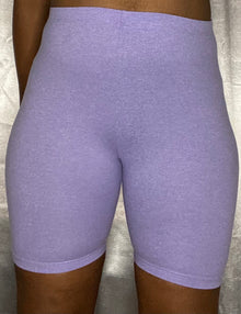  lavender cotton biker shorts.