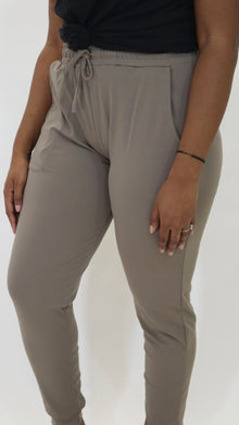  taupe sweatpants. taupe stretchy sweatpants.